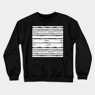 Inverted Black an White Watercolor Stripes Crewneck Sweatshirt